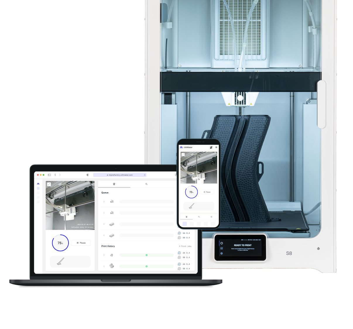 UltiMaker Digital Factory Dashboard